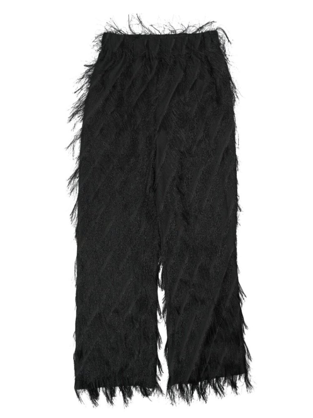 H&M Edition Fringed Trousers in Black